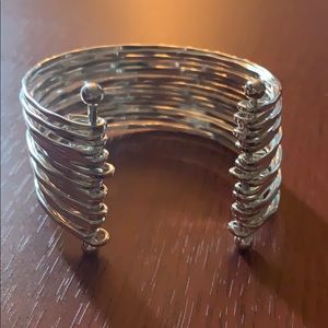 Beautiful Silver Multi Row Cuff Bracelet NEW